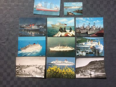 11x Postkarten Schiffe MS Liebenfels 6617 BRT / Helgoland / Den Helder / ...