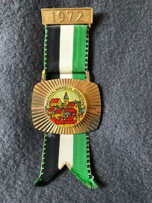 Medaille / Anstecknadel Werntalmarsch Arnstein 1972 (K)