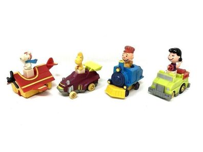 4-teilige Mc Donalds Junior Tüte Peanuts Popmobiles - 1991 - 90er Jahre (W61)