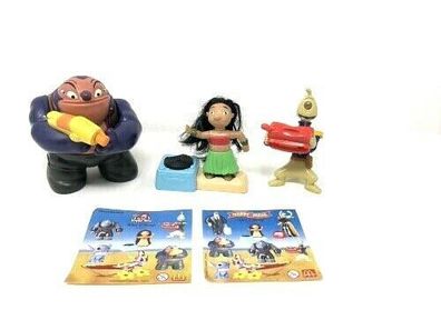 3 Stück Mc Donalds Happy Meal - 2002 Disney Lilo & Stitch Figuren (W60)