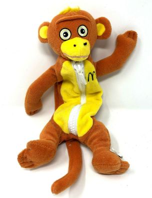 Mc Donalds seltener Plüsch Affe mit Reissverschluß Tasche ca. 25 cm (270)