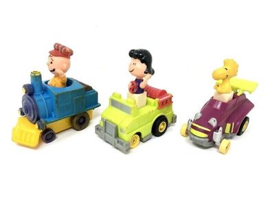 3-teilige Mc Donalds Junior Tüte Peanuts Popmobiles - 1991 - 90er Jahre (W61)
