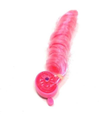 Puppen Haarverlängerung rosafarben - glänzend zum Klemmen 11,5 cm lang (W36)