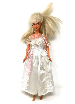 Mattel Barbie mit Kopf 1976 und Körper 1966 rote Lippen und Ohrringe (161)