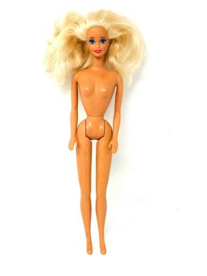 Mattel Barbie 1976 Barbie mit blonden Haaren und blauem Liedschatten (W37)