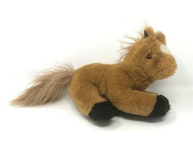 Heunec Plüsch Pferd - Pony liegend ca. 25 cm lang braun (79)
