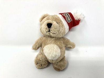 Mini Charmin Teddybär roter Weihnachtsmütze ca. 11 cm groß (W72)