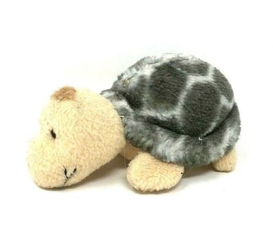 Plüsch Schildkröte ca. 10,5 cm lang - beige / graufarben (W13)