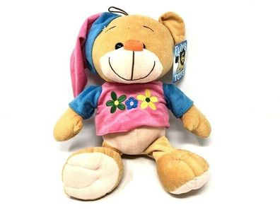 Flo´s Toys Teddybär mit Blumenpullover und Schlafmütze Schmusetier 40 cm superw