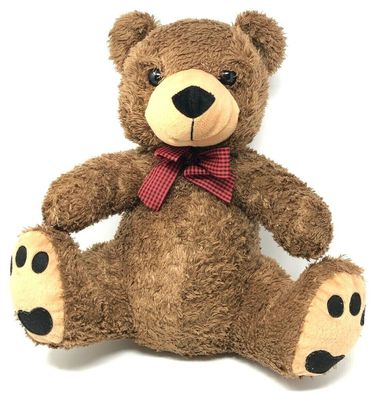 Wunderschöner sitzender Plüsch Teddybär mit Schleife Teddy Bär ca. 40 cm (DB)