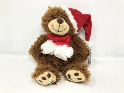 Magomora Weihnachts - Teddybär mit Mütze und Schal - ca. 26 cm groß (W67)
