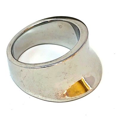 Silberfarbener Ring glänzend - Ø ca. 1,6 cm (innen) (K)