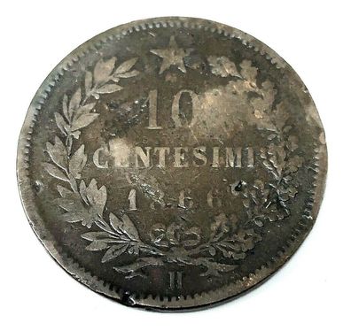 Tunisie 10 Centimes 1866 II Münze - Vittorio Emanuele II (K)