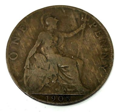 One Penny 1903 Münze - Edwardvs VII DEI GRA BRITT OMN REX FID DEF IND IMP (K)