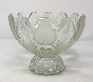 Wunderschöne schwere Glasschale / Schale Ø 22,5 cm aus Nachlass 17 cm hoch (DB)