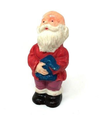 Deko Weihnachtsmann Figur ca. 6,8 cm hoch Keramik Werbeartikel Sparkasse (W22)