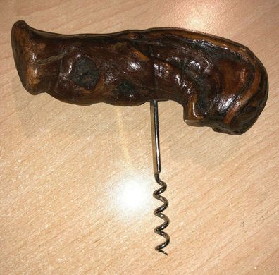 Korkenzieher aus Wurzelholz aus den 80er Jahren 16 cm breit, 14 cm hoch (2)