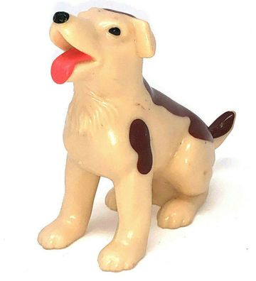 Actionfigur Spielfigur sitzender Hund schwere Kunststoff-Figur ca. 7 cm (154)