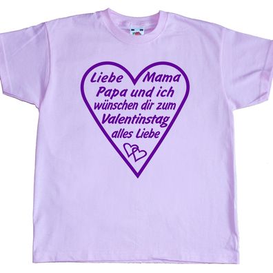 Kinder TShirt Shirt T-Shirt zum Valentinstag Geschenk Überraschung Tag der Liebenden