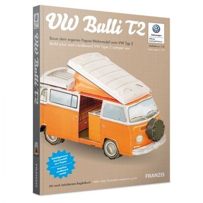 VW Bulli T2 Kartonbausatz Bausatz Modellbau Maßstab 1:18 Franzis Verlag