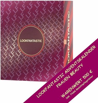 Lookfantastic Adventskalender 2021 Frau Beauty Pflege Advent Kalender Wert 500€