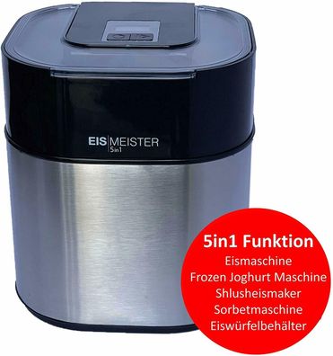 PerfectMix Eismeister Eismaschine Speiseeisbereiter 4in1, 1,5 L Vol Eis maschine