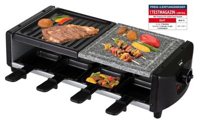 SAVOIE RG83N 2in1 Raclette Grill Steingrill Raclettegrill 8 Pers Natursteingrill