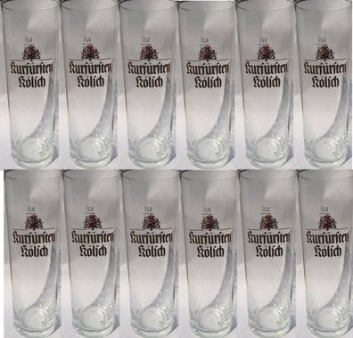 12 Kurfürsten Kölsch Gläserset Bierglas Biergläser Glasset Stange Glas Gläser