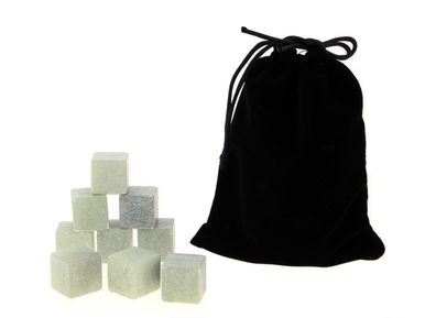 9x WHISKY Kühlsteine Eiswürfel Kühlwürfel Flaschenkühler Kühlsteine Steine kalt