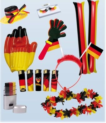 Deutschland Damen Fanpaket 11 tlg WM EM Fanartikel Fussball Fahne Fan Flagge Neu