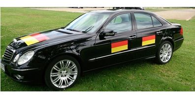 Deutschland Auto Fanfolie Set 90x60cm WM EM Fanartikel Fussball Fahne Fan Flagge
