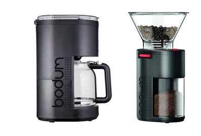 Bodum Bistro elektrische Kaffeemaschine + Kaffeemühle, schwarz, SET Kaffee Mühle