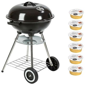 BBQ Chief Holzkohle Grill Kugelgrill Rundgrill Ø44cm Holzkohlegrill inkl. Paste