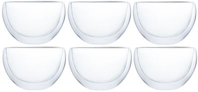 Klasique Doppelwandige Teegläser 300ml 6er Set Gläser Doppelwandig Schwebeeffekt