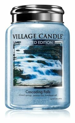 Village Candle Cascading Falls Duftkerze Glas 602g, Dauer 170Std, Duft Kerze