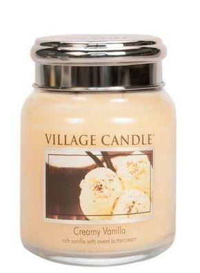 Village Candle Creamy Vanilla Duftkerzen Kerze, Duft Kerzen Vanille Yankee (Gr. Groß)