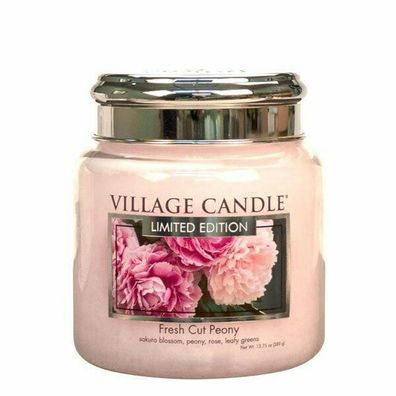 Village Candle Fresh Cut Peony Duftkerze Glas Kerze Duft Blumen blumig Yankee