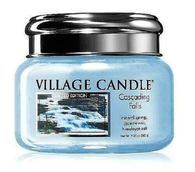 Village Candle Cascading Falls Duftkerze 262g Kerze Duft Kerzen Wasserfall blau