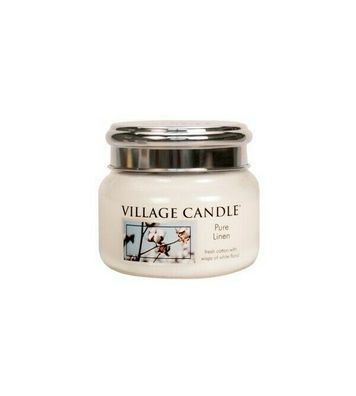 Village Candle Pure Linen Duftkerze Glas 262g, Dauer 55Std, Duft Kerzen, Kerze