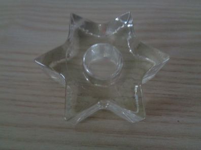 Kerzenhalter Stern aus Glas -5,5cm