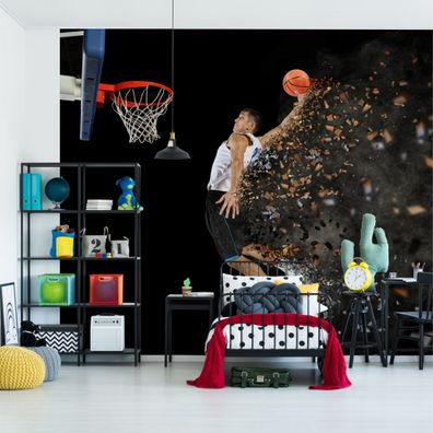 Muralo VINYL Fototapete XXL TAPETE Jugend Basketballspieler SPORT 3D 3258