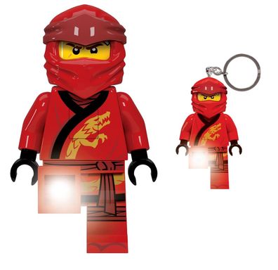 LEGO 2er Set Ninjago Legacy Kai - 3D Taschenlampe + Schlüsselanhänger (rot) LED