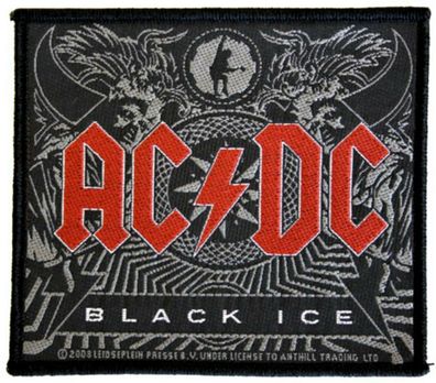 AC/ DC Black Ice gewebter Aufnäher woven Patch 100% offizielles Merch