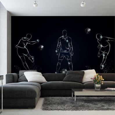 Muralo VINYL Fototapete XXL TAPETE Wohnzimmer FUßBALLSPIELER Fußball 3460