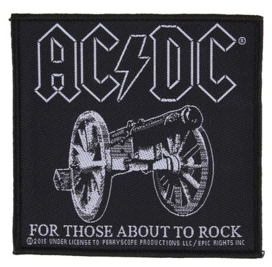 AC/ DC For Those About To Rock gewebter Aufnäher woven Patch black