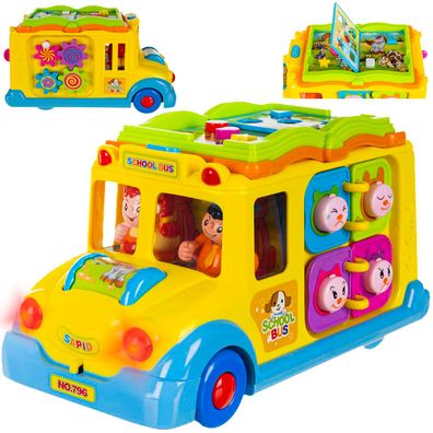 Lernspielzeug interkativ Schulbus Motorikspielzeug Babybus Spielzeugauto 2892