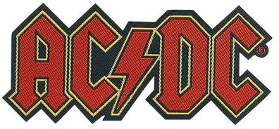 AC/ DC Red Logo Cutout official gewebter Aufnäher woven Patch