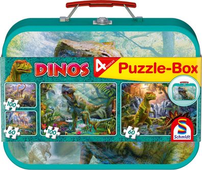 Schmidt Spiele 56495 Puzzle Dinos Koffer Puzzlebox