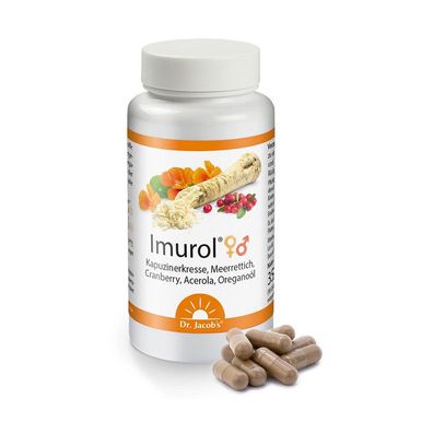 Imurol® 90 Kapsel, Cranberry, Acerola, Oreganoöl, Kapuzinerkr. MHD 04/25 Dr. Jacob´s