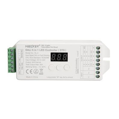 5-in-1 Controller (DT8) DALI Signal or Push Dimming 12/24V CCT, RGB, RGBW, RGB + CCT